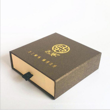 Qingdao Factory Matt Varnishing Rigid Cardboard Drawer Box with Ribbon for Perfume